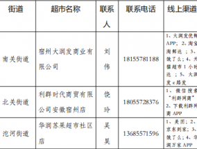 【通告】关于发布临时性管控期间城区保供企业名单的通告（第23号）