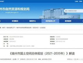《宿州市国土空间总体规划（2021-2035年）》解读