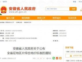 征地补偿最新标准出炉!宿州调整至……